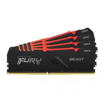 4 paměťové moduly KINGSTON 64GB (4x16GB) 3200MHz DDR4 FURY Beast RGB Black