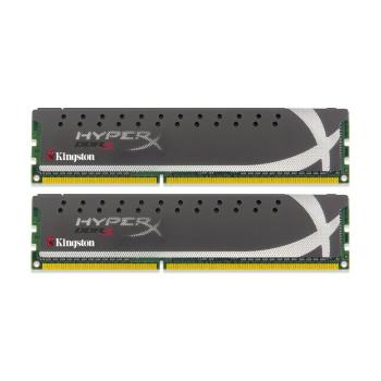 2 paměťové moduly KINGSTON 8GB (2x4GB KIT) 1600MHz DDR3 CL9 HyperX, X2 Grey Series, XMP
