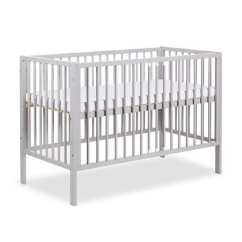 Dětská postýlka KLUPS Postýlka dřevěná s vyjímatelnými příčkami Frank Grey 120x60 cm