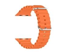 Obrázek k produktu: KSIX silikonový řemínek, vroubkovaný pro 42/44/45mm, oranžová