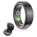 Chytrý prsten KSIX Saturn, černý, vel. S