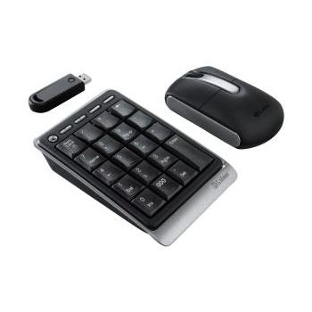 Sada bezdrátové klávesnice a myši LABTEC Wireless accessory kit for notebook, černo-stříbrná (black-