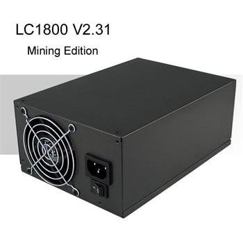 LC POWER LC1800 V2.31 bulk (Mining edition) PSU 1800W ATX, 2x80mm fan, APFC, 20xPCIe V2.0, 4xSATA, b