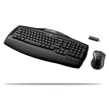 Sada bezdrátové klávesnice a myši LOGITECH Cordless Desktop MX 3200 Laser, černý (black)