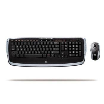 Sada bezdrátové klávesnice a myši LOGITECH Cordless Desktop LX710, černo-stříbrná (black-silver)