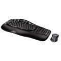 Sada bezdrátové klávesnice a myši LOGITECH Cordless Desktop Wave, černo-modrý (black-blue)