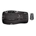 Sada bezdrátové klávesnice a myši LOGITECH Cordless Desktop Wave, černo-modrý (black-blue)