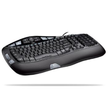 Klávesnice LOGITECH Wave, černo-šedá (black-grey)