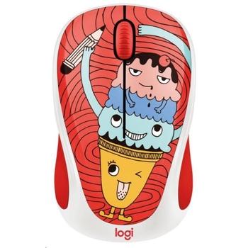 Bezdrátová myš LOGITECH Wireless Mouse M238 Doodle Collection - Triple Scoop