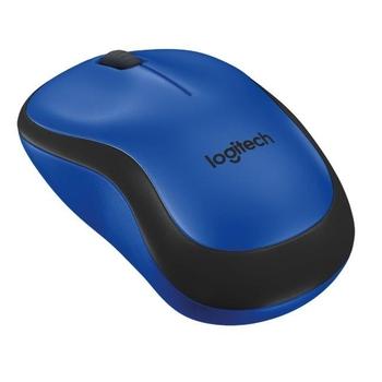 Logitech myš Wireless M220 Silent, optická, bezdrátová, 3 tlačítka, modrá