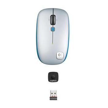 Myš LOGITECH V550 Nano Cordless Laser Mouse, modro-šedá (blue-grey)