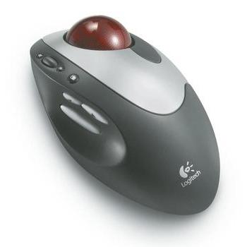 Trackball LOGITECH Cordless TrackMan Optical, černo-stříbrný (black-silver)