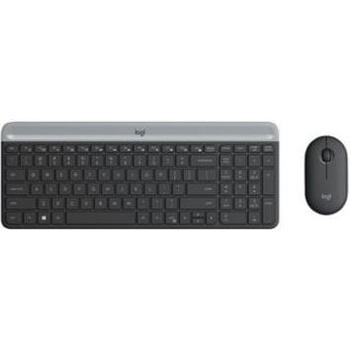 Sada bezdrátové klávesnice a myši LOGITECH MK470 Slim Wireless Combo, černý (black)