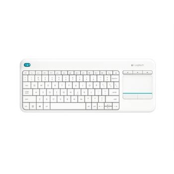 Bezdrátová klávesnice LOGITECH Wireless Touch Keyboard K400 Plus, bílá (white)