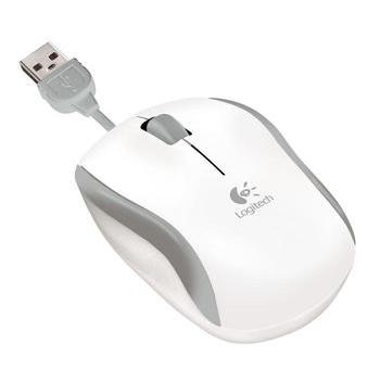 Myš LOGITECH Corded Mouse M125, bílá (white)