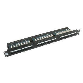 Patch panel LYNX  LX24U-C6-BK, černý (black)