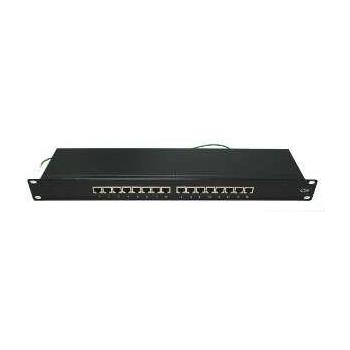 Patch panel LYNX LX16S-C5E-BK černý (black)