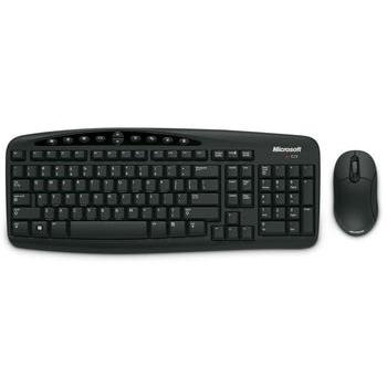 Sada bezdrátové klávesnice a myši MICROSOFT Wireless Optical Desktop 700, černá (black)