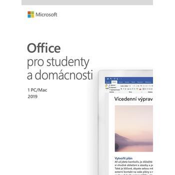 Kancelářský software MICROSOFT Office 2019 pro domácnosti a studenty CZ (elektronická licence)