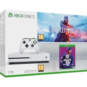 Herní konzole MICROSOFT XBOX ONE S 1 TB + NHL 20 + Battlefield V