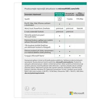 Pro rodiny MICROSOFT 365 Family P8 Mac/Win, Krabicová