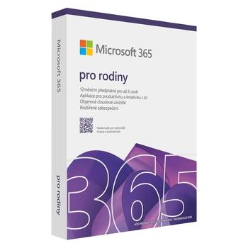 Kancelářský balíček pro rodiny MICROSOFT 365 Family P10 Mac/Win, Krabička