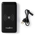 NEDIS PowerBank s bezdrátovou nabíječkou/ 10 000 mAh/ Qi technologie/ 2 x 2.1 A/ 2 x USB výstupy/ če