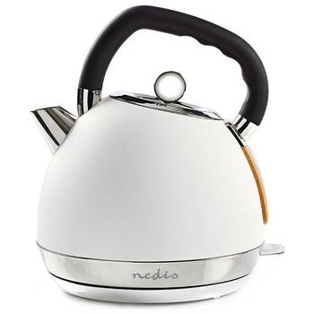 NEDIS rychlovarná konvice/ objem 1,8 l/ Soft-Touch/ 1850 - 2200 W/ nerezová ocel/ bílá