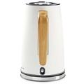 NEDIS rychlovarná konvice/ objem 1,7 l/ Soft-Touch/ 1850 - 2200 W/ nerezová ocel/ bílá