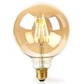 NEDIS Wi-Fi chytrá LED žárovka s vláknem/ E27/ G125/ 5W/ 230V/ 500lm/ 2200K/ teplá bílá/ stmívatelná