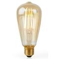 NEDIS Wi-Fi chytrá LED žárovka s vláknem/ E27/ ST64/ 5W/ 230V/ 500lm/ 2200K/ teplá bílá/ stmívatelná