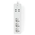 NEDIS Wi-Fi chytrý prodlužovací přívod/ 3x Schuko zásuvka/ 16A/ 4x USB/ 1,8m/ Android/ iOS/ Nedis® S
