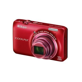 Digitální fotoaparát NIKON Coolpix S6300, červená (red)