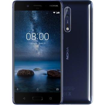 Nokia 8 Single SIM Tempered Blue + Nokia Flipové pouzdro zdarma!