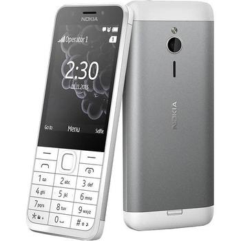 Mobilní telefon NOKIA  230 Single SIM, White Silver