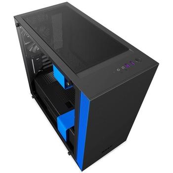 NZXT skříň H400 / micro-ATX / MidTower / průhledná bočnice / 2x USB 3.0 / černomodrá