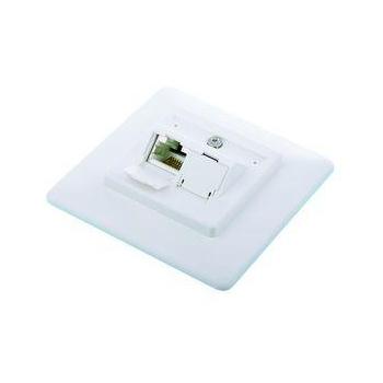  OEM  Zásuvka 2x RJ45 na zeď pod omítku, cat.6, bílá (white)