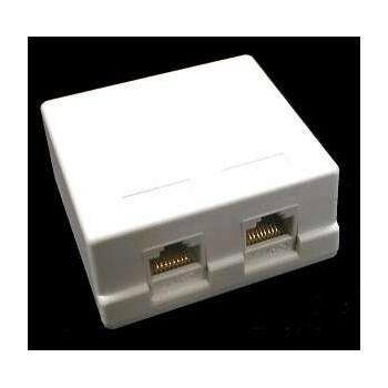  OEM zásuvka 2x RJ45, bílá (white)