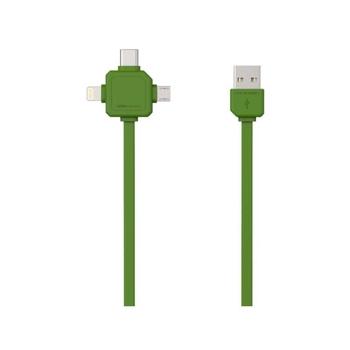 Vícekonektorový kabel PowerCube USBcable USB-C CABLE, zelená (green)