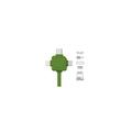 Vícekonektorový kabel PowerCube USBcable USB-C CABLE, zelená (green)