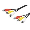 Obrázek k produktu: OEM kompozitní audio kabel 3x Cinch 2m