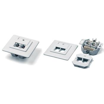  OEM  Zásuvka Profi úhlová 2x RJ45 pod omítku