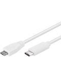 Obrázek k produktu: PREMIUMCORD USB-C/male - USB 2.0 Micro-B/Male, bílá