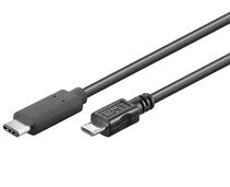 Obrázek k produktu: PREMIUMCORD USB-C/male - USB 2.0 Micro-B/Male, černý