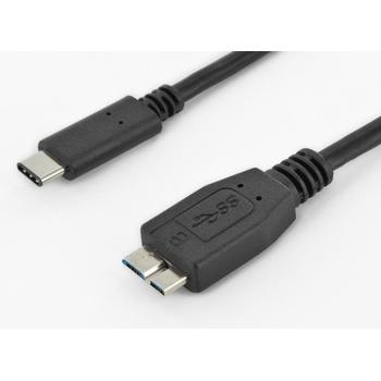  PREMIUMCORD USB-C/M - USB 3.0 Micro-B/M, černý