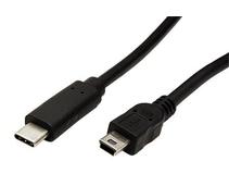 Obrázek k produktu: OEM USB 2.0 miniUSB 5pin B(M) - USB C(M)