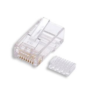 RJ45 konektor krimpovací pro CAT6, skládaný, Au, 50µm
