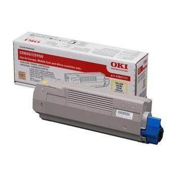 Toner OKI  43865721, žlutý (yellow), 6000 stran