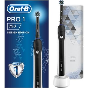 El. zubní kartáček Oral-B PRO 750 CrossAction, černý (black)
