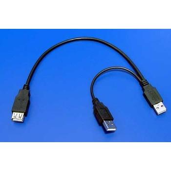  OEM  USB 2.0 prodlužovací Y kabel, 0,3m